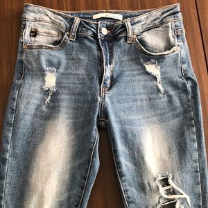 High/mid rise heavily distressed KanCans!